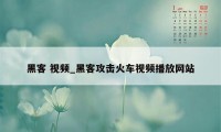 黑客 视频_黑客攻击火车视频播放网站