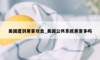 美国遭到黑客攻击_美国公共系统黑客多吗