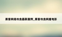 黑客网络攻击最新案例_黑客攻击网盾电影