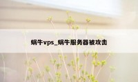 蜗牛vps_蜗牛服务器被攻击