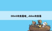 DDoS攻击是啥_.ddos攻击是