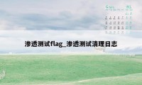 渗透测试flag_渗透测试清理日志