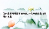 怎么查看网站是否被攻击_什么攻击能查询网站浏览量