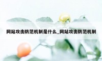 网站攻击防范机制是什么_网站攻击防范机制