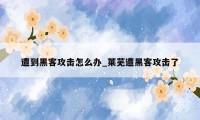 遭到黑客攻击怎么办_莱芜遭黑客攻击了