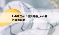 kali攻击wifi使其瘫痪_kali暴力攻击网站