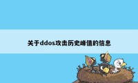 关于ddos攻击历史峰值的信息