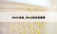 DDOs攻击_DDoS的攻击参数