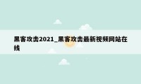 黑客攻击2021_黑客攻击最新视频网站在线