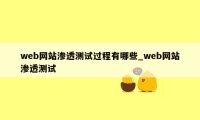 web网站渗透测试过程有哪些_web网站渗透测试